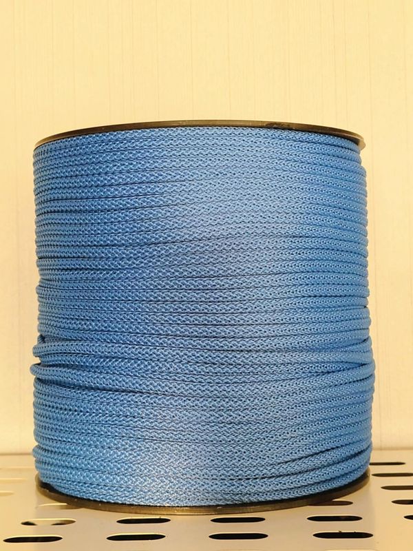 206 Himmelblå - Tykk heklesnor (blank)